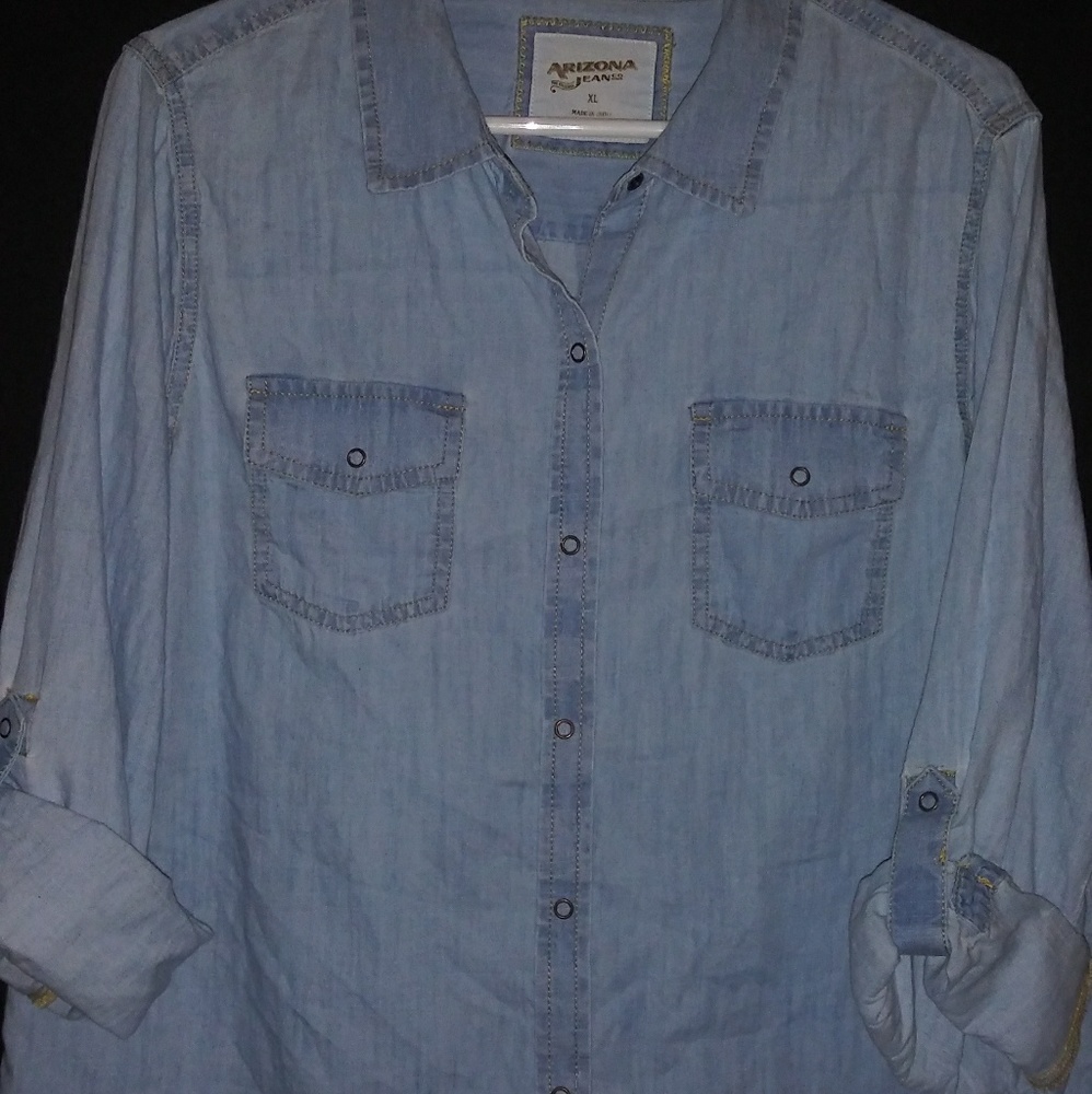 Denim button down